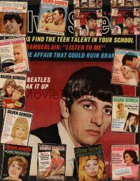 7y017 LOT OF 12 SILVER SCREEN MAGAZINES lot '64 - '65 Patty Duke, Hayley Mills, The Beatles break up