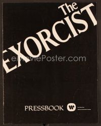 7y272 EXORCIST pressbook '74 William Friedkin, Max Von Sydow, William Peter Blatty horror classic!