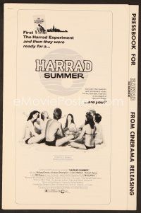 7y280 HARRAD SUMMER pressbook '74 Richard Doran, Victoria Thompson, college sexual freedom!