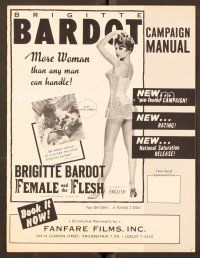 7y295 LIGHT ACROSS THE STREET pressbook R60 Brigitte Bardot, Female and the Flesh!