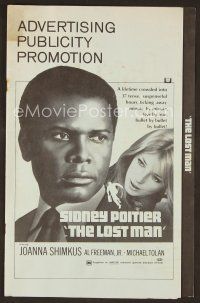 7y297 LOST MAN pressbook '69 Sidney Poitier crowded a lifetime into 37 suspensful hours!