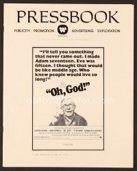 7y305 OH GOD pressbook '77 directed by Carl Reiner, starring wacky George Burns!