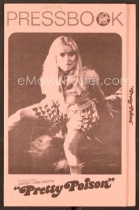 7y310 PRETTY POISON pressbook '68 different close up of crazy Tuesday Weld, Anthony Perkins!