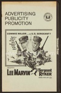 7y316 SERGEANT RYKER pressbook '68 is Lee Marvin an enemy agent or U.S. sergeant in the Korean War!