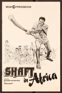 7y319 SHAFT IN AFRICA pressbook '73 Richard Roundtree stickin' it all the way in the Motherland!