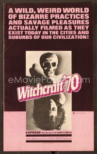 7y338 WITCHCRAFT '70 pressbook '70 Italian horror, cool completely different image!