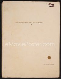 7y101 GREATEST STORY EVER TOLD revised draft script Oct 11, 1962, screenplay by Barrett & Stevens!