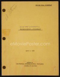 7y134 WILD & WONDERFUL revised final draft script April 5, 1963, screenplay by Powell & Rapp!