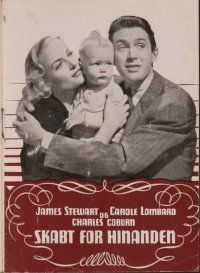 7y162 MADE FOR EACH OTHER Danish program '39 troubled young couple Carole Lombard & James Stewart!