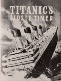7y165 NIGHT TO REMEMBER Danish program '59 English Titanic biography, art of the ship sinking!