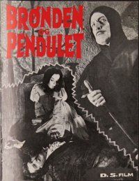 7y169 PIT & THE PENDULUM Danish program '62 Edgar Allan Poe, Vincent Price, Barbara Steele