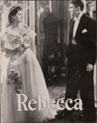 7y172 REBECCA Danish program R60s Alfred Hitchcock, Laurence Olivier & pretty Joan Fontaine!