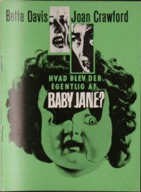 7y184 WHAT EVER HAPPENED TO BABY JANE? Danish program '63 Aldrich, Bette Davis, Joan Crawford!