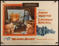 7z266 BLOOD ALLEY 1/2sh '55 John Wayne & Lauren Bacall in China!