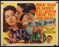 7z277 BRIBE style A 1/2sh '49 Robert Taylor, sexy Ava Gardner, Charles Laughton, Vincent Price!