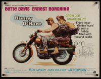 7z282 BUNNY O'HARE 1/2sh '71 Bette Davis & Ernest Borgnine on motorcycle!