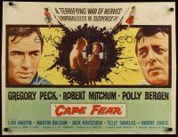 7z290 CAPE FEAR 1/2sh '62 Gregory Peck, Robert Mitchum, Polly Bergen, classic film noir!