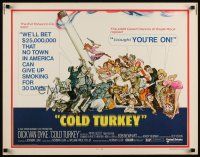 7z305 COLD TURKEY 1/2sh '71 Dick Van Dyke & entire town quits smoking cigarettes, great art!