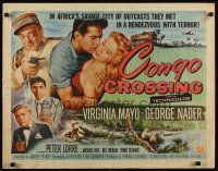 7z310 CONGO CROSSING style A 1/2sh '56 Peter Lorre pointing gun at Virginia Mayo & George Nader!