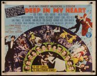 7z332 DEEP IN MY HEART style A 1/2sh '54 MGM's finest all-star musical, headshots of 13 top stars!