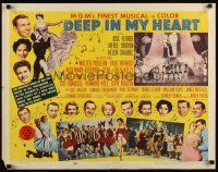 7z333 DEEP IN MY HEART styleB 1/2sh'54 MGM's finest all-star musical, headshots of 13 top MGM stars!