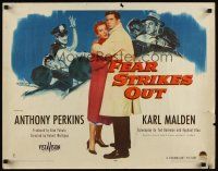 7z364 FEAR STRIKES OUT style B 1/2sh '57 Anthony Perkins as Boston Red Sox player Jim Piersall!