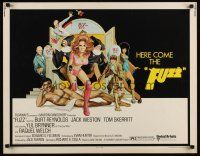 7z383 FUZZ 1/2sh '72 wacky art of naked Burt Reynolds & sexiest cop Raquel Welch!