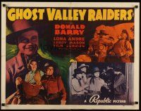 7z390 GHOST VALLEY RAIDERS style A 1/2sh '40 Donald 'Red' Barry, Lona Andre, LeRoy Mason!