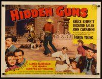 7z410 HIDDEN GUNS style A 1/2sh '56 Bruce Bennett, Richard Arlen, John Carradine, Faron Young!