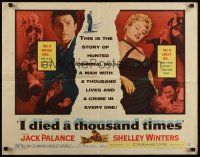 7z430 I DIED A THOUSAND TIMES 1/2sh '55 Mad Dog Earle Jack Palance & sexy Shelley Winters!
