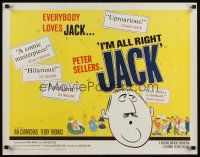 7z435 I'M ALL RIGHT JACK 1/2sh '60 everybody loves Peter Sellers, English, wacky art!