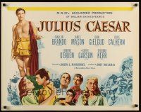 7z456 JULIUS CAESAR 1/2sh R62 art of Marlon Brando, James Mason & Greer Garson, Shakespeare!