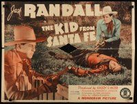7z459 KID FROM SANTA FE 1/2sh '40 cowboy Jack Randall investigates murder!