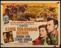 7z462 KING SOLOMON'S MINES style A 1/2sh '50 Deborah Kerr & Stewart Granger stampeding animals!