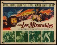 7z481 LES MISERABLES 1/2sh '52 Michael Rennie as Jean Valjean, Debra Paget, Victor Hugo!
