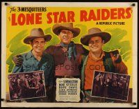 7z494 LONE STAR RAIDERS style A 1/2sh '40 The Three Mesquiteers, Robert Livingston, Steele, Davis!