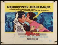 7z519 MIRAGE 1/2sh '65 Gregory Peck, Diane Baker, linked by a secret neither one knows!