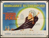 7z528 MURDER MOST FOUL 1/2sh '64 art of Margaret Rutherford, written by Agatha Christie!