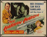 7z531 NARROW MARGIN style B 1/2sh '51 Richard Fleischer classic film noir, Charles McGraw!