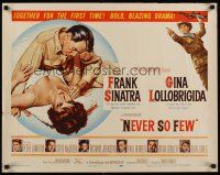 7z535 NEVER SO FEW style B 1/2sh '59 artwork of Frank Sinatra & sexy Gina Lollobrigida!