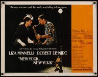 7z537 NEW YORK NEW YORK 1/2sh '77 Robert De Niro plays sax while Liza Minnelli sings!