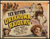 7z548 OKLAHOMA RAIDERS 1/2sh '44 Tex Ritter, Fuzzy Knight, Jennifer Holt!