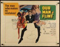 7z551 OUR MAN FLINT 1/2sh '66 Bob Peak art of James Coburn, sexy James Bond spy spoof!