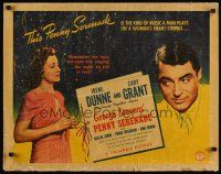 7z558 PENNY SERENADE style B 1/2sh '41 Cary Grant & pretty Irene Dunne!