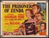 7z567 PRISONER OF ZENDA style B 1/2sh '52 Stewart Granger, pretty Deborah Kerr, Louis Calhern!