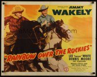 7z572 RAINBOW OVER THE ROCKIES 1/2sh '46 cool image of Jimmy Wakely on horseback!