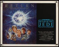 7z583 RETURN OF THE JEDI 1/2sh R85 George Lucas classic, Mark Hamill, different Tom Jung artwork!