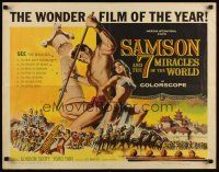 7z598 SAMSON & THE 7 MIRACLES OF THE WORLD 1/2sh '62 Maciste Alla Corte Del Gran Khan, sexy art!