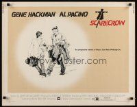 7z602 SCARECROW 1/2sh '73 cool artwork of Gene Hackman with cigar & young Al Pacino!