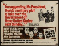7z607 SEVEN DAYS IN MAY 1/2sh '64 Burt Lancaster, Kirk Douglas, Fredric March & Ava Gardner!